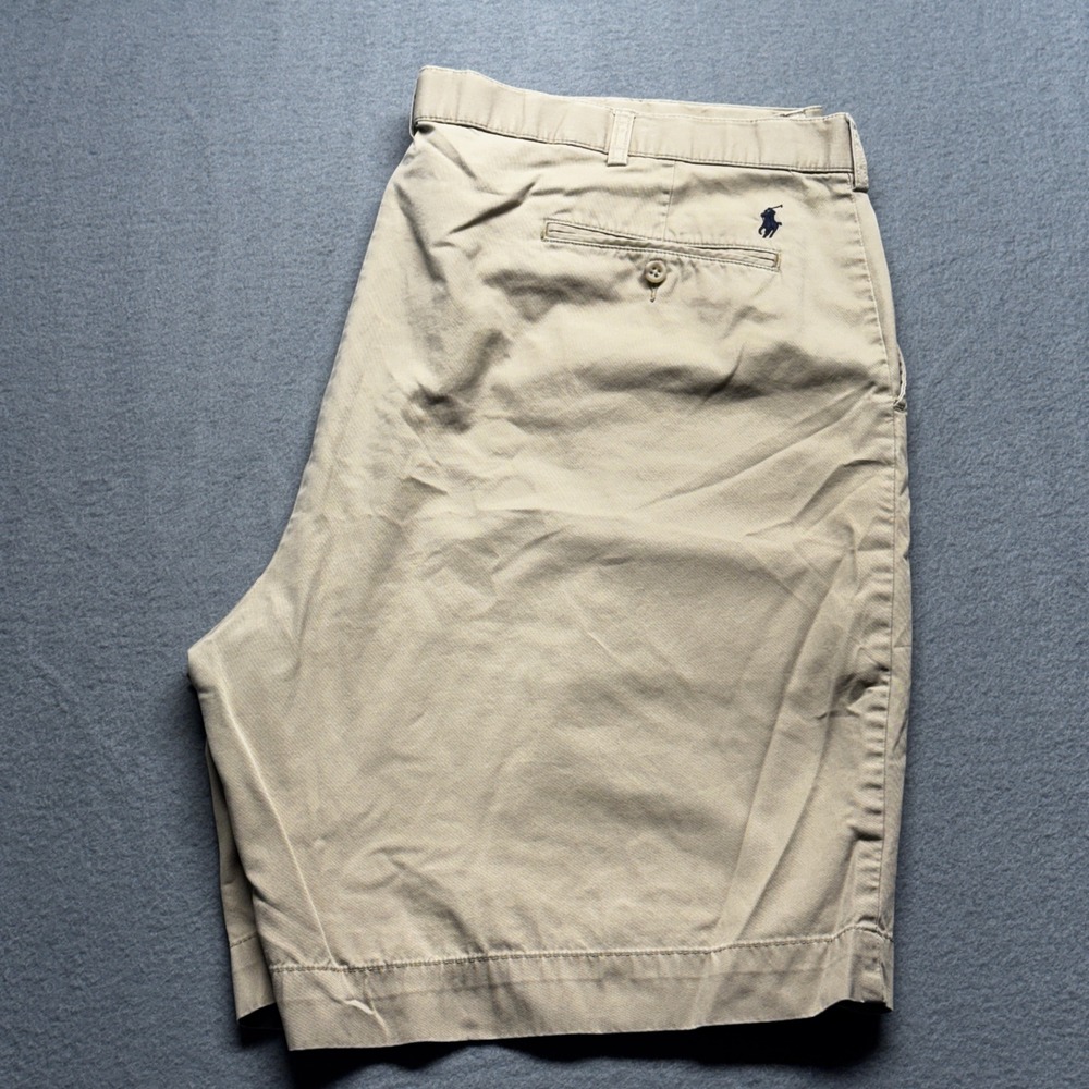 Polo Ralph Lauren Prospect Shorts 46B Mens Tan Khaki Cotton Chino Big & Tall
